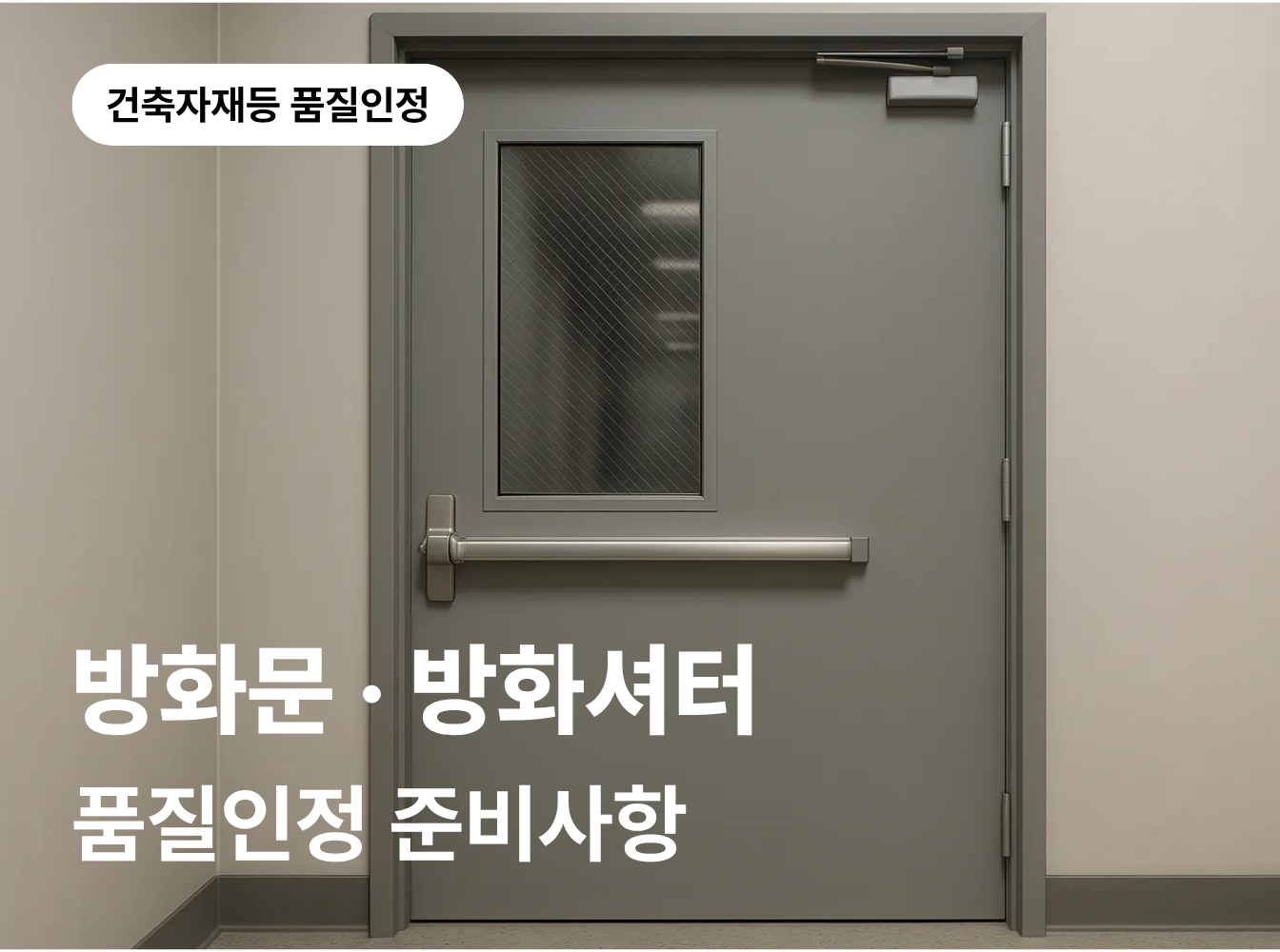 방화문·방화셔터 건축자재등 품질인정, 무엇을 준비해야 할까?