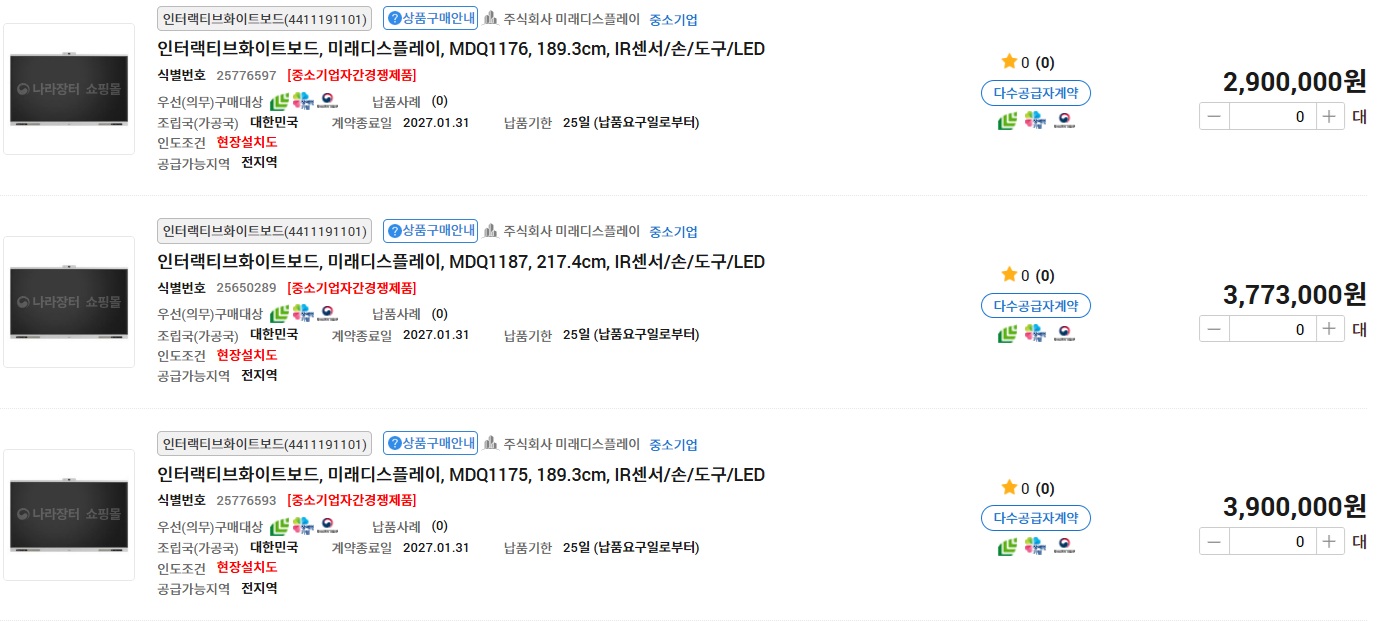 [녹색인증](주)미래디스플레이 신규 취득